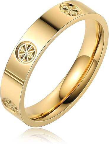 Love Friendship Ring 14K Gold-Plated Stainless Steel Promise Ring Wedding Band Jewelry Birthday Gifts for Women in Saudi Arabia