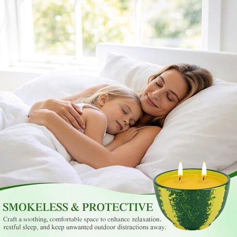 Citronella Candles Outdoor, Natural Soy Wax Candles for Patio, 3 Packs 90 Hours Long Burning Citronella Scented Candle Set for Home, Garden, Yard, Outdoor, Camping, Party, Indoor, 4.23oz Each, 2-Wick in Saudi Arabia