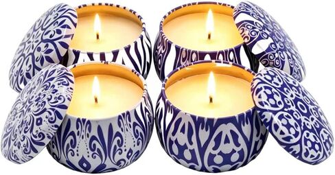 Citronella Candles Outdoor Indoor - 4pack 18OZ Scented Candles Set, Natural Soy Wax Citronella Candles for Garden Patio Yard Home Balcony Camping Backyard in Saudi Arabia