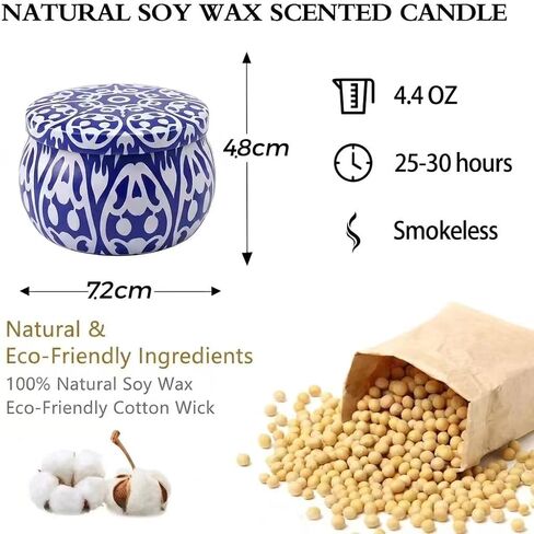 Citronella Candles Outdoor Indoor - 4pack 18OZ Scented Candles Set, Natural Soy Wax Citronella Candles for Garden Patio Yard Home Balcony Camping Backyard in Saudi Arabia