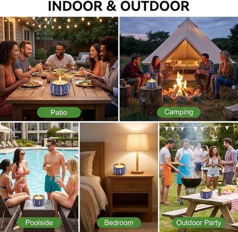 Citronella Candles Outdoor Indoor - 4pack 18OZ Scented Candles Set, Natural Soy Wax Citronella Candles for Garden Patio Yard Home Balcony Camping Backyard in Saudi Arabia