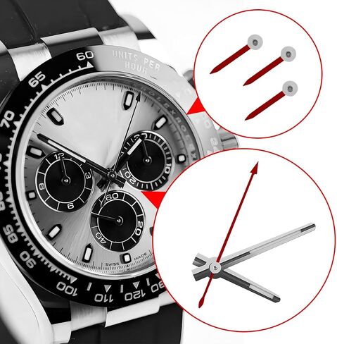Watch Hand Replacement For Rolex Daytona Watch 7750-7753 Valjoux Movement Silver in Saudi Arabia