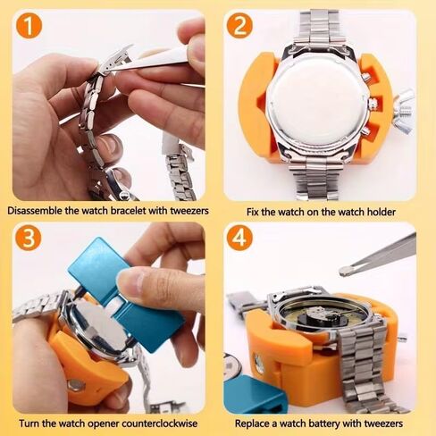 Professional Watch Back Cover Opener Kit Tool, Lightweight Handle in Kuwait
