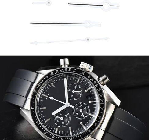 6 Pieces White Watch Hands Set with 3.8MM Small Hands Compatible with VK63 Quartz Movement in Kuwait