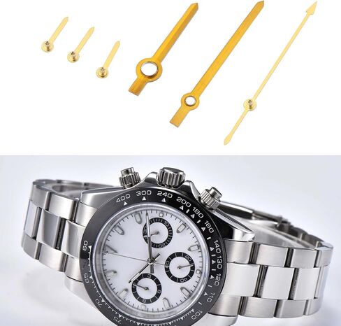 6 Pieces White Watch Hands Set with 3.8MM Small Hands Compatible with VK63 Quartz Movement in Kuwait