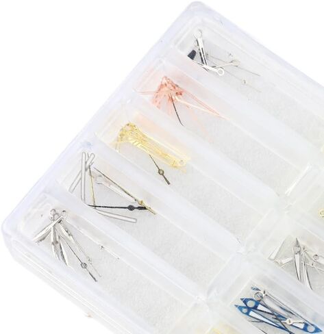 Quartz Watch Hands Precision Professional Watch Replacement Hands Parts with Plastic Box Movement Accessories in Kuwait