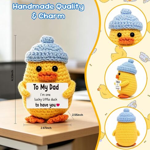 Fathers Day Dad Gift from Daughter Son – Crochet Duck for Dad Birthday Christmas Cute Appreciation Gift in Saudi Arabia