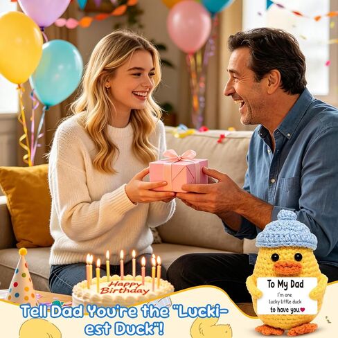 Fathers Day Dad Gift from Daughter Son – Crochet Duck for Dad Birthday Christmas Cute Appreciation Gift in Saudi Arabia