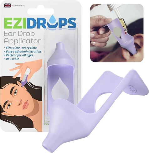 Ear Drop Applicator for Standard Nozzle Bottles & Droppers – Precise, Easy Ear Drops Application – Reusable & Portable Ear Tool Guide for Kids, Adults & Seniors (Purple) in Saudi Arabia