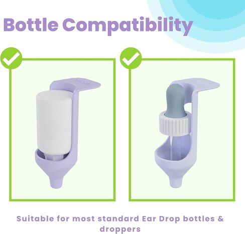 Ear Drop Applicator for Standard Nozzle Bottles & Droppers – Precise, Easy Ear Drops Application – Reusable & Portable Ear Tool Guide for Kids, Adults & Seniors (Purple) in Saudi Arabia
