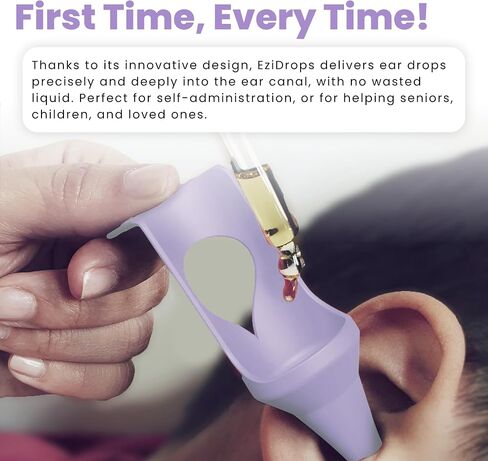 Ear Drop Applicator for Standard Nozzle Bottles & Droppers – Precise, Easy Ear Drops Application – Reusable & Portable Ear Tool Guide for Kids, Adults & Seniors (Purple) in Saudi Arabia