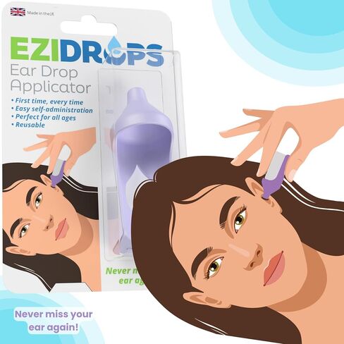 Ear Drop Applicator for Standard Nozzle Bottles & Droppers – Precise, Easy Ear Drops Application – Reusable & Portable Ear Tool Guide for Kids, Adults & Seniors (Purple) in Saudi Arabia