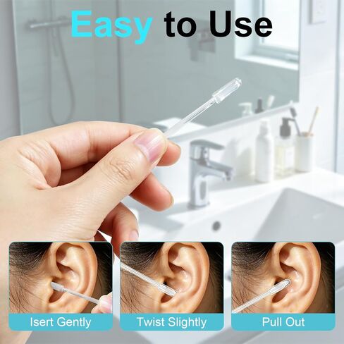48Pcs Sticky Ear Cleaning Stick, Gentle Reusable Ear Wax Removal Tools Adhesive Ear Pick with Soft Spiral Head for Adults Home Personal Care Hygiene Kit (2 Boxes/48 Pcs) in Saudi Arabia