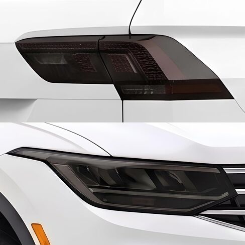BOGAR TECH DESIGNS Precut for Volkswagen Tiguan 2022-2024 Full Headlight Taillight Head Tail Light PPF Tint Overlay Film Kit, Dark Smoke in Saudi Arabia