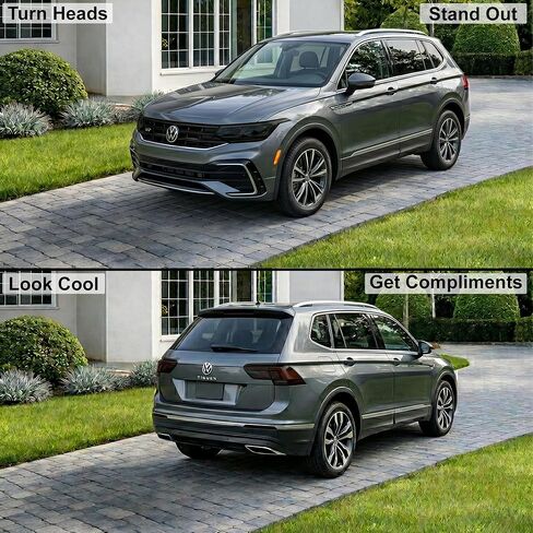 BOGAR TECH DESIGNS Precut for Volkswagen Tiguan 2022-2024 Full Headlight Taillight Head Tail Light PPF Tint Overlay Film Kit, Dark Smoke in Saudi Arabia