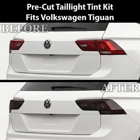 BOGAR TECH DESIGNS Precut for Volkswagen Tiguan 2022-2024 Full Headlight Taillight Head Tail Light PPF Tint Overlay Film Kit, Dark Smoke in Saudi Arabia