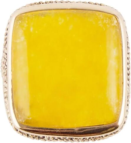 Barse Jewelry Yellow Agate and Golden Statement Ring in Kuwait
