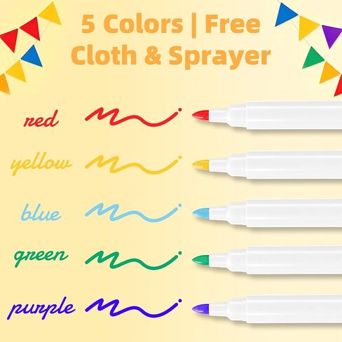 VUSIGN First Day of School Sign, 14"x10" First and Last Day of School Sign Double-Sided with 5 Liquid Chalk Markers, Reusable Chalkboard Double Sided Sign for Kids, Kindergarten, Preschool in Saudi Arabia