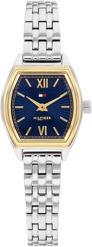 Tommy Hilfiger Women’s Quartz Watch - Mini Tonneau Case, Sunray Dial, Roman Numerals, Bracelet - Water Resistant up to 30m - Sophisticated, Versatile Timepiece - Gift for Her 21.5mm in Kuwait