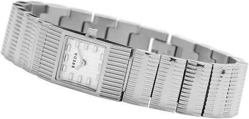 Breda 'Groove' Silver and Metal Bracelet Watch, 16MM in Saudi Arabia