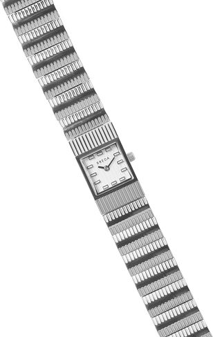 Breda 'Groove' Silver and Metal Bracelet Watch, 16MM in Saudi Arabia