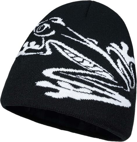قبعة Clakllie الرجالية Y2K Beanie Hat Streetwear Graphic Knit Beanies Hip Hop Watch Skullcap قبعة محبوكة ناعمة، KH25Q22-أسود in Kuwait
