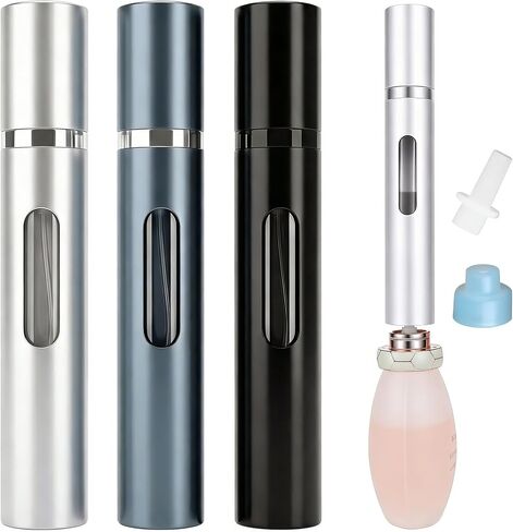 3PCS 10ml Perfume Atomizer Travel Refillable, Portable Perfume Travel Refillable Bottle, Bottom-Filling Fragrances Perfumes Bottle, Mini Cologne Dispenser, Perfect Travel Essentials for Men & Women in Kuwait