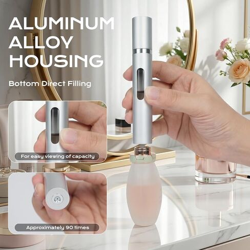 3PCS 10ml Perfume Atomizer Travel Refillable, Portable Perfume Travel Refillable Bottle, Bottom-Filling Fragrances Perfumes Bottle, Mini Cologne Dispenser, Perfect Travel Essentials for Men & Women in Kuwait