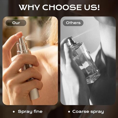 3PCS 10ml Perfume Atomizer Travel Refillable, Portable Perfume Travel Refillable Bottle, Bottom-Filling Fragrances Perfumes Bottle, Mini Cologne Dispenser, Perfect Travel Essentials for Men & Women in Kuwait