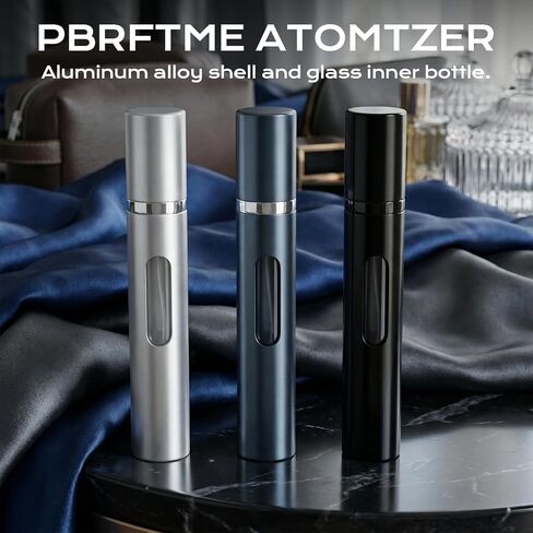 3PCS 10ml Perfume Atomizer Travel Refillable, Portable Perfume Travel Refillable Bottle, Bottom-Filling Fragrances Perfumes Bottle, Mini Cologne Dispenser, Perfect Travel Essentials for Men & Women in Kuwait