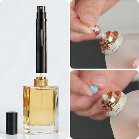 3PCS 10ml Perfume Atomizer Travel Refillable, Portable Perfume Travel Refillable Bottle, Bottom-Filling Fragrances Perfumes Bottle, Mini Cologne Dispenser, Perfect Travel Essentials for Men & Women in Kuwait