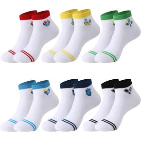 6 Pairs Pickleball Socks for Women, Novelty Pickleball Athletic Running Socks Pickle Gifts for Pickles Lovers in Kuwait