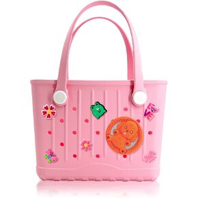 Small Rubber Tote Bag Waterproof Rubber Beach Bag with Charms Lightweight Travel Handbag for Beach,Pool,Work,Sport | Rubber Beach Bag in Saudi Arabia