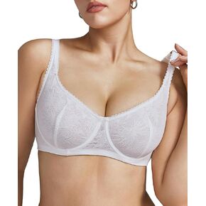 Women's Balconette Bra Push Up Unlined Underwire Lace U-Neck Demi Cup Sexy Plus Size 34C-42DDD in Saudi Arabia