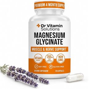 Magnesium Glycinate 200mg High Absorption Chelated Magnesium Supplement for Sleep, Stress, Muscle & Nerve Support, Calm & Relaxation - Vegan, Non-GMO, Gluten & Soy Free - 120 Capsules 4 Month Supply in Saudi Arabia