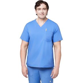 Men's Medical Scrub Uniform Top S-5XL w/Pockets in Saudi Arabia