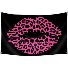 Pink Leopard Lips Tapestry 3x5 Ft Wall Hanging Tapestries Room Art Aesthetic Decor for Home Office Bedroom Living Room Dorm in Saudi Arabia