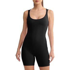 ENERBLOOM Womens Workout Jumpsuits Shorts Yoga Romper One Piece with Pockets Sleeveless Tank Top Athletic Bodysuit Padded in Saudi Arabia