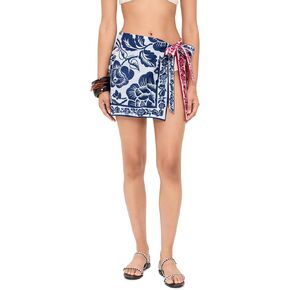 FARM Rio Women's Cashew and Birds Mini Wrap Skirt in Saudi Arabia