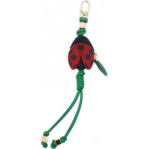 MC Fashion Insect PU Leather Bag Charm, Mini Coin Purse | Zipper pocket for small essentials, sturdy metal clasp, fits handbags backpacks keys, lovely gift for women in Saudi Arabia