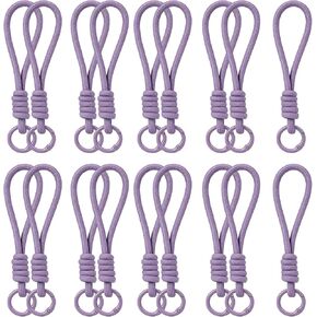 18Pcs Paracord Keychain Wristlet Bag Charm Woven Braided Strap Key Ring Lanyard Durable and Rope Keychain in Saudi Arabia