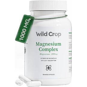 Magnesium Complex 1000 mg, 8 Forms Magnesium Oxide, Glycinate, Malate, Taurate, Citrate, Carbonate, Aspartate, Orotate, High Absorption Formula for Nerve, Muscle & Bone Support, 90 Capsules in Saudi Arabia