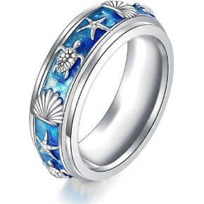 Sea Turtle Ring Turtle Band Ring for Women Ocean Animal Summer Jewelry Gifts in Saudi Arabia