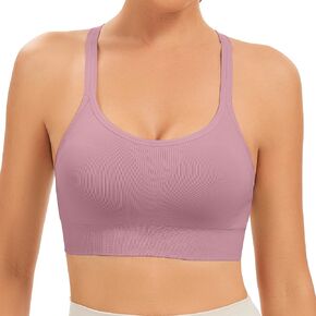 Racerback Sports Bras for Women Unpadded Workout Bralette Seamless Yoga Gym Fitness Top in Saudi Arabia