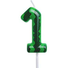 Circus Carnival Birthday Candles 1st Red and White Stripe Cake Toppers Number 1 Candle for Carnival Birthday Decorations Circus Party Supplies in Kuwait