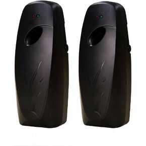 Automatic Air Freshener Spray Dispenser 2-Pack, Wall Mount or Tabletop for Home & Commercial Use, Adjustable Timer for Bathroom, Office, Restroom, Eliminates Odors with Glade Compatible Refill (black) in Saudi Arabia