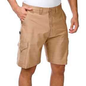 Reel Legends Mens Mackerel Quick Dry Cargo Shorts Taupe in Saudi Arabia