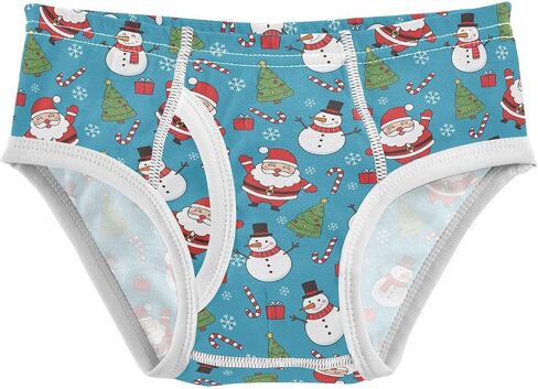 ALAZA Cotton Boys' Underwear Santa Claus Snowman Pattern Boys Briefs Soft Toddler Underwear in Kuwait