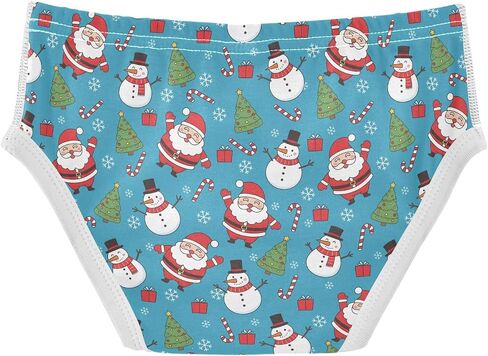 ALAZA Cotton Boys' Underwear Santa Claus Snowman Pattern Boys Briefs Soft Toddler Underwear in Kuwait