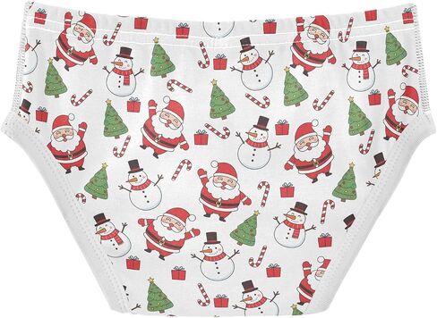 ALAZA Cotton Boys' Underwear Gift Christmas Tree Santa Claus Snowman Pattern Boys Briefs Soft Toddler Underwear in Kuwait
